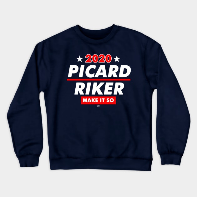 Picard and Riker 2020 Presidential Election Crewneck Sweatshirt by jasonyerface